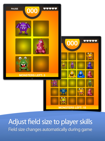 Monster Hunt - Fun logic game to improve your memory iPad screenshot 4 - Education app