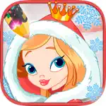 Drawings to paint princesses at Christmas seasons. Princesses coloring book App Problems