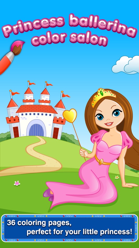 Princess Fairy Ballerina Color Salon: Fun Ballet Dancers Princesses Fairies Coloring Book for Kids and Girls - 1.1 - (iOS)