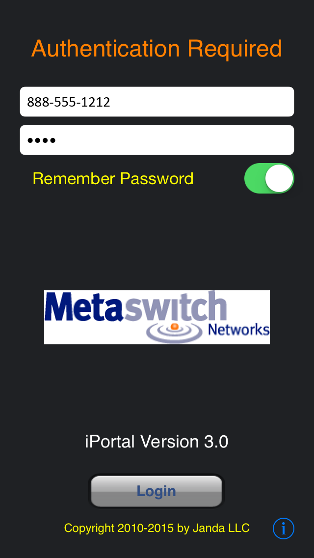 Screenshot #1 pour iPortal - a Companion to Metaswitch CommPortal