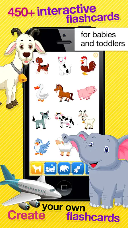 Smart Baby Touch HD - Amazing sounds in toddler flashcards of animals, vehicles, musical instruments and much more screenshot 1 of 5