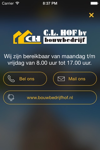 Bouwbedrijf Hof screenshot 2