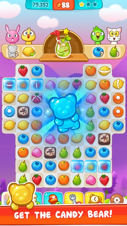 Panda Juice - matching 3 fruit land puzzle adventure