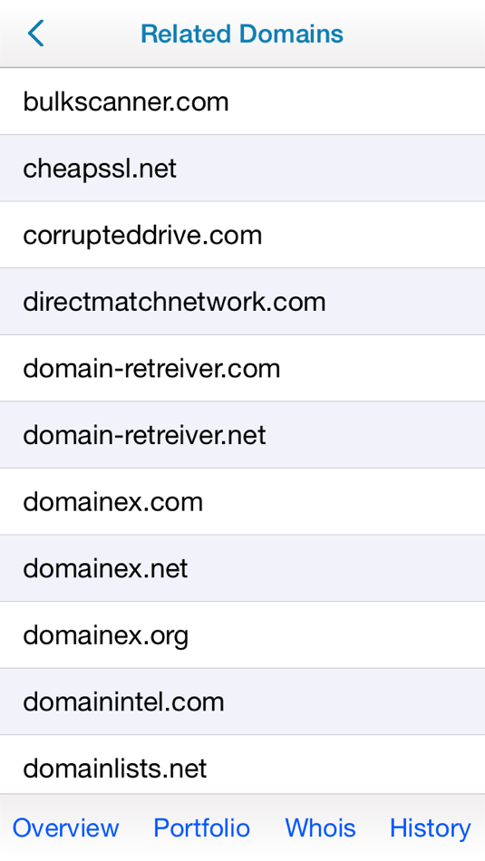 #5. domainIQ (iOS) Ved: Intelium Corp.