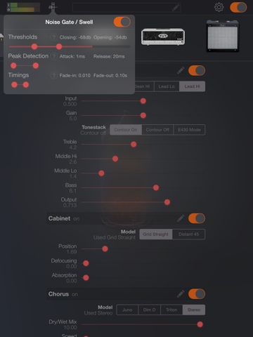 Screenshot #4 pour Amp ONE - Les amplis de guitare et d'un processeur d'effets basés sur la connexion du circuit de simulation et d'apprentissage de la machine
