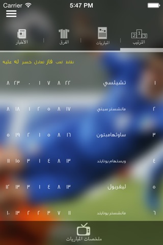 الدوري الانجليزي screenshot 2