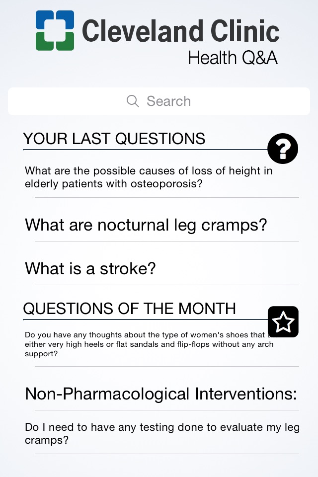 Cleveland Clinic Health Q&A screenshot 2