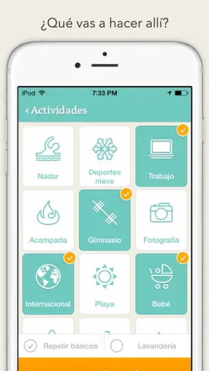 Captura de pantalla de PackPoint, Embalaje De Viaje en iPhone 2