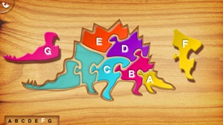 My First Wood Puzzles: Dinosaurs - A Free Kid Puzzle Game for Learning Alphabet - Perfect App for Kids and Toddlers!のおすすめ画像1