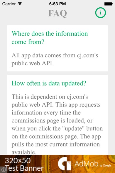 Screenshot of Commission Manager