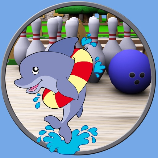 Dolphin bowling for children - free game icon