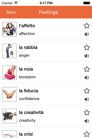 Italian vocabulary handbook - FREE screenshot 2