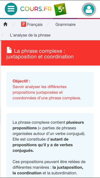 Screenshot #2 pour Cours.fr 5e