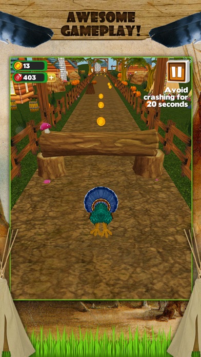Screenshot #2 pour Turkey Run 3D Thanksgiving Infini Runner jeu gratuit