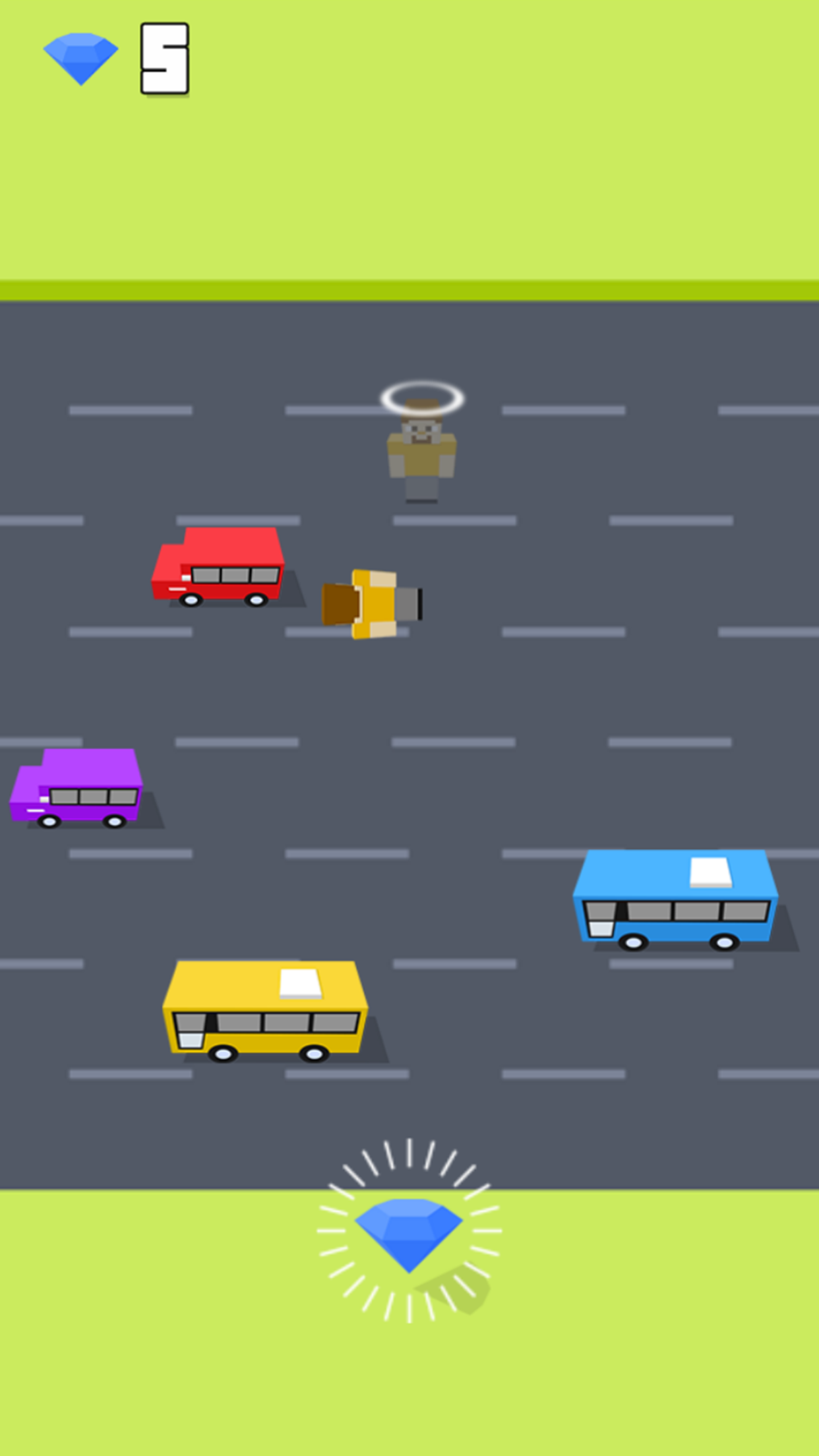 Cross Road Don't Crash 3D - Endless Arcade Hero