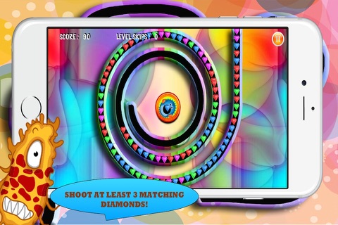 A Monster Diamond Shooter - Match Three Puzzle Maze screenshot 2