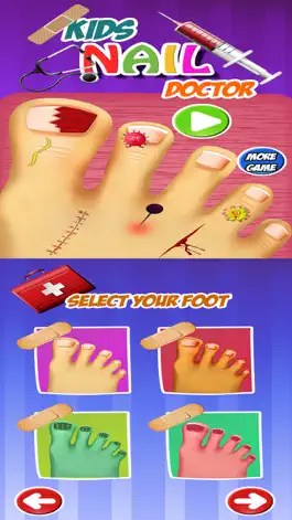 Game screenshot Crazy Little Monster Toe Nails Virtual Surgery Doctor - Free Fun Kids Hospital Game apk