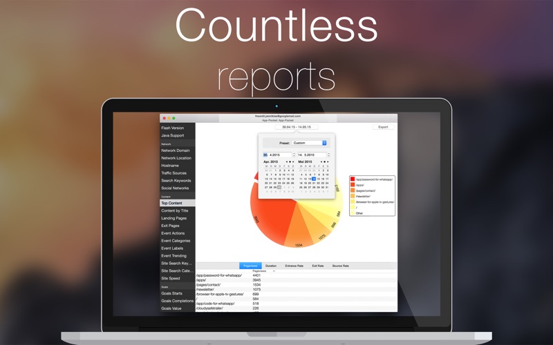 statistics for googleanalytics iphone screenshot 2