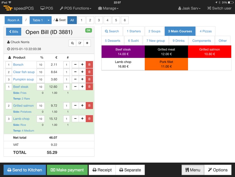 Speed POS for Bar & Restaurant