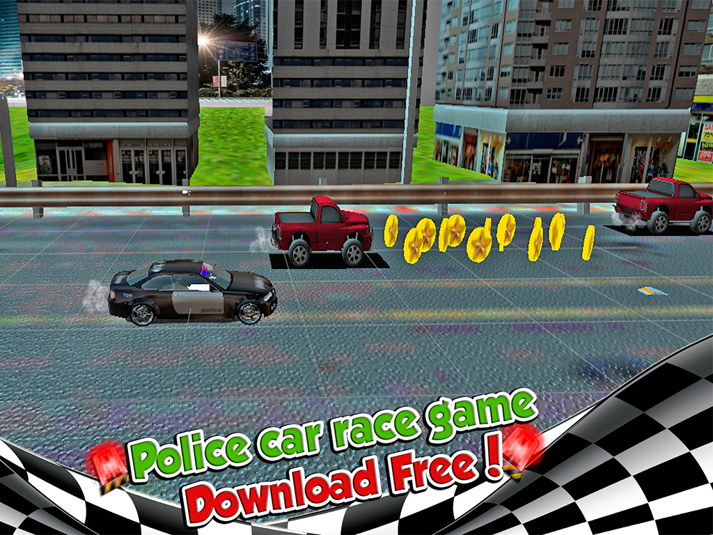 ` 3D Police Pursuit Racing car highway screenshot 8