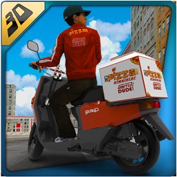 3D simulateur Pizza boy - fou coureur de moto et de livraison motards roulant simulation jeu d'aventure