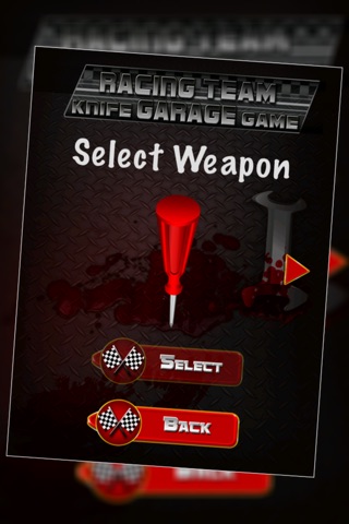 Racing Team Knife Garage Game : The Race across your finger - Gold screenshot 3