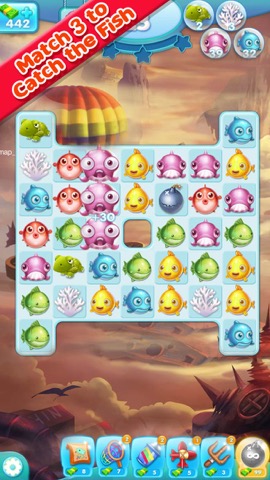 Marine Adventure -- Collect and Match 3 Fish Puzzle Game for TANGOのおすすめ画像2