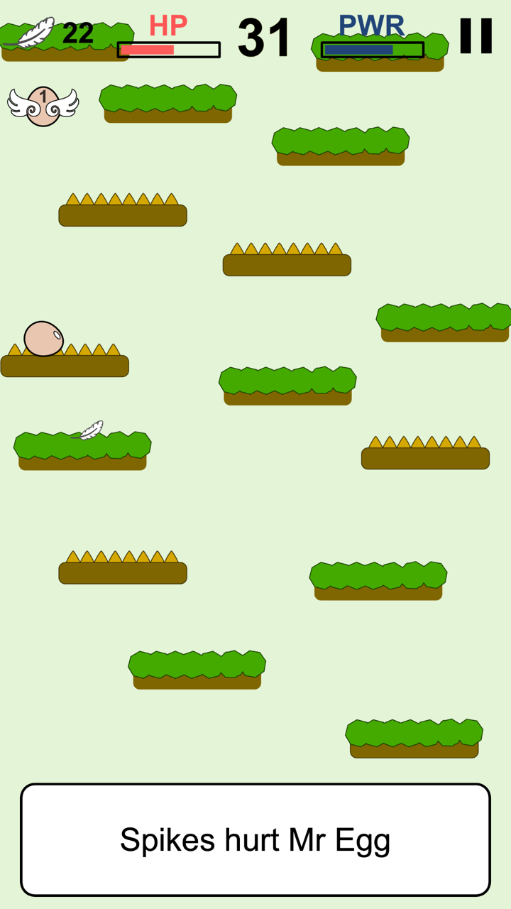 Mr Egg jumps up and down in an endless way to his home screenshot 3