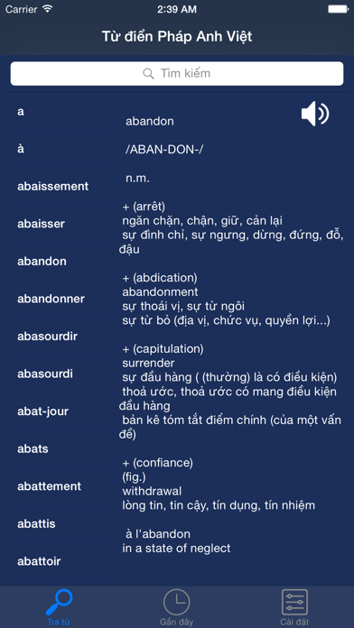 Screenshot #3 pour Từ điển Pháp Anh Việt