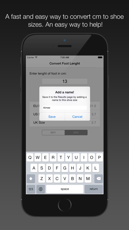 Foot to Shoe Size Converter