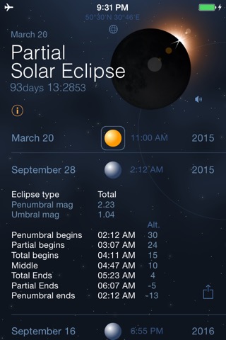 Solar and Lunar Eclipses - Full and Partial Eclipse Calendarのおすすめ画像3