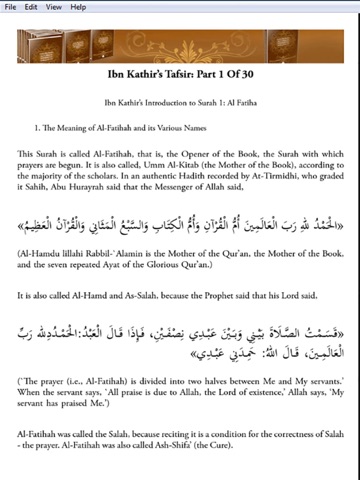 Ibn Kathir's Tafsir: Part 1 for iPad screenshot 2