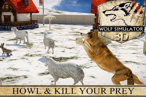 Wolf Simulator 3D - Revenge of Wild Beast and Animals Hunting Attack Game in Winter Snow Farm screenshot 3