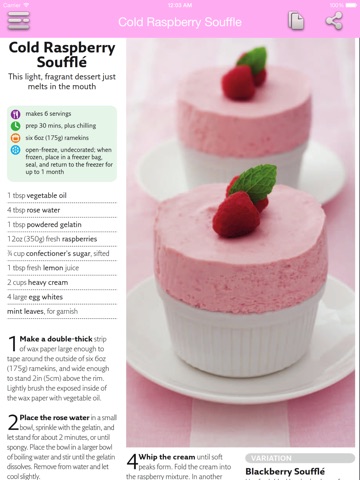 Dessert & Cake Recipes for iPad screenshot 2