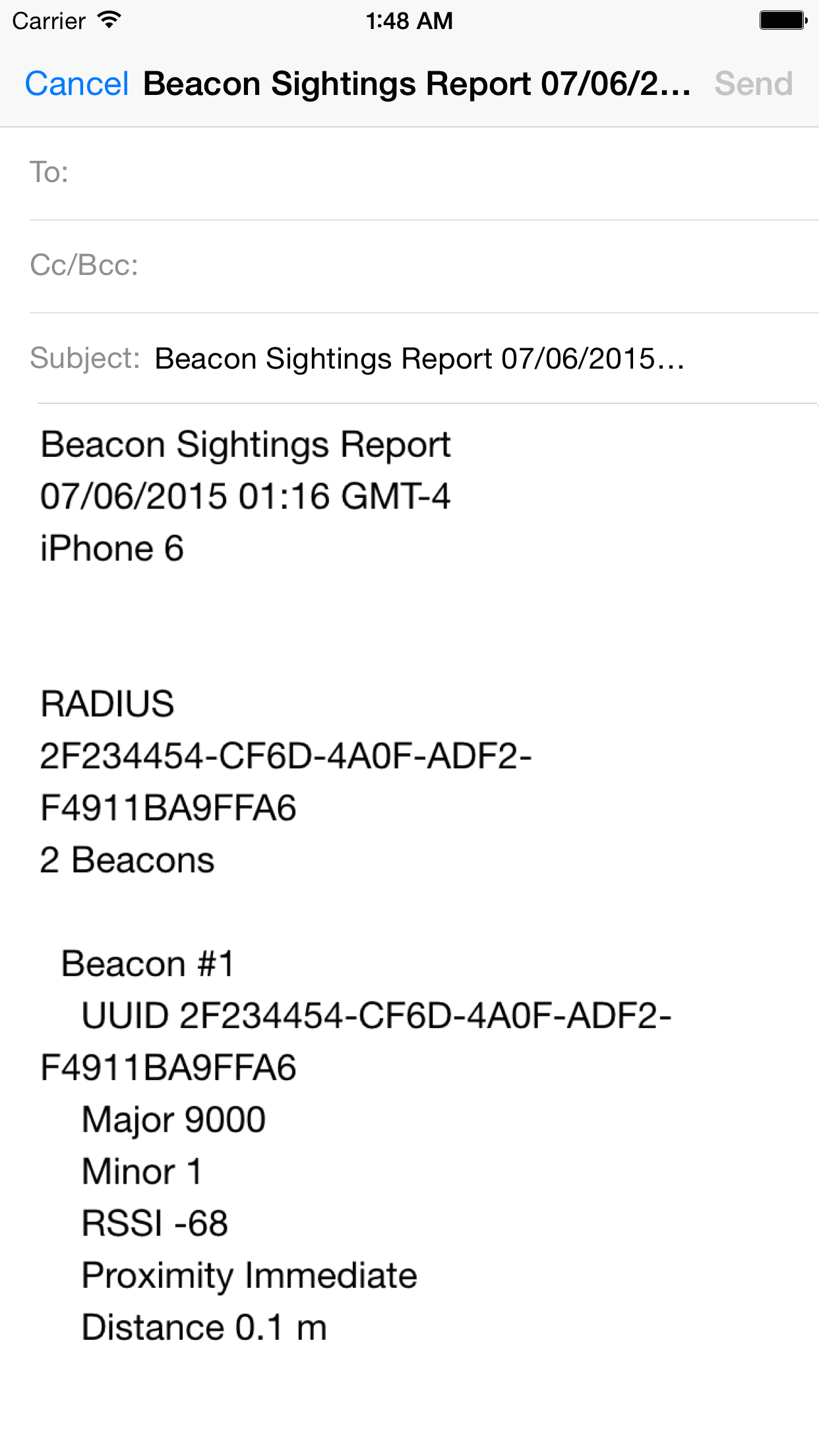 Beacon Scan