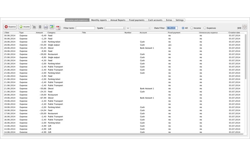 Screenshot #1 pour Household budget