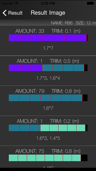 carpenter cutting pattern optimizer Screenshot 1