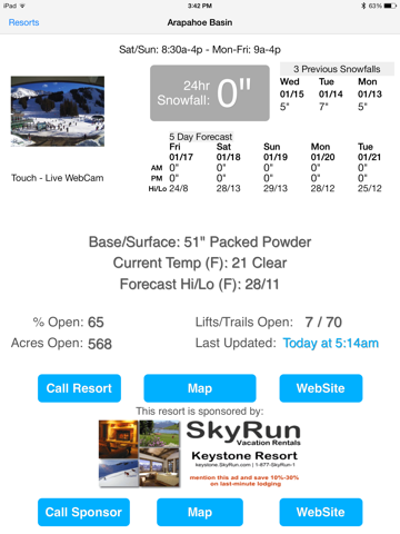Colorado Snow Report screenshot