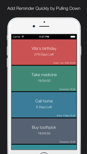 ‎XReminder - simple & quick reminder to set alarm for important things Screenshot
