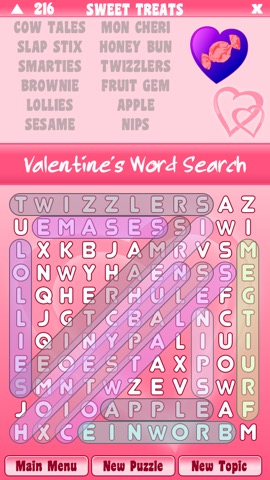 Valentine's Day Word Searchのおすすめ画像5