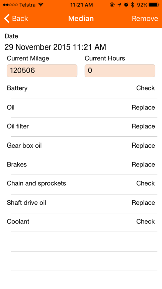 motorbike service - motorcycle maintenance log book iphone screenshot 4