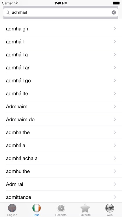 English Irish best dictionary - Béarla Gaeilge Foclóir fearr screenshot-4