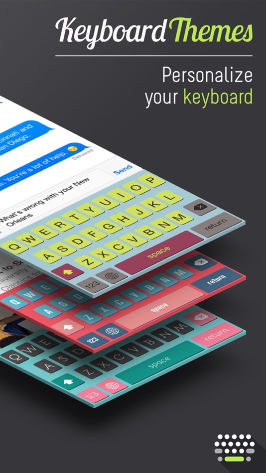 Keyboard Themes - Custom Color Keyboards & Font Style for iPhone & iPad (iOS 8 Edition) - 1.2 - (iOS)