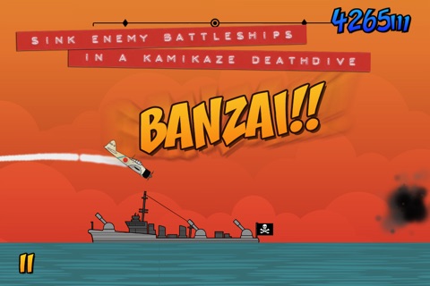 Kamikaze Special Attack Unit - Dive and Destroy Enemy Battleship screenshot 2