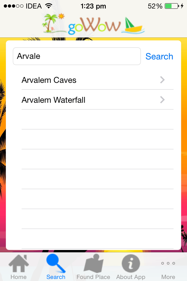 GoWow GOA Travel Guide App