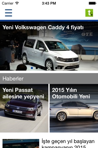 Tasit.com Volkswagen Haber, Video, Galeri, İlanlar screenshot 2