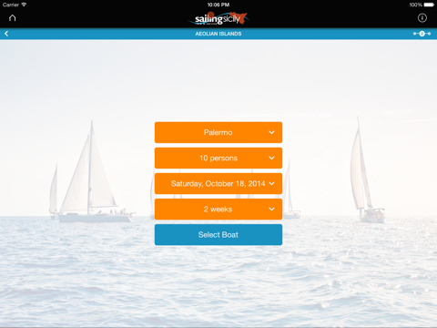 Sailing Charter Italy iPad screenshot 4 - Travel app