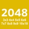 2048 All Sizes (3x3 to 10x10) is an ULTIMATE version which containing most board sizes you ever need