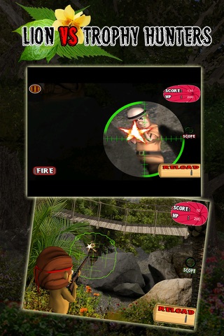 Lion VS Trophy Hunters - eXtreme Animal Sniper Shooter Adventure Hunter Game screenshot 3