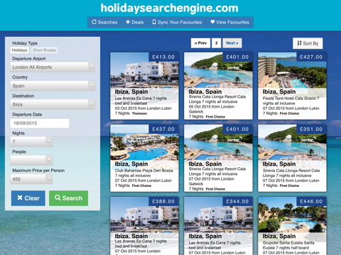 Screenshot #4 pour Holiday Search Engine - Vacations, Flights and Holidays Worldwide